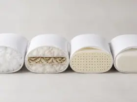 Almohadas con distintos rellenos de plumas, fibra, látex y espuma