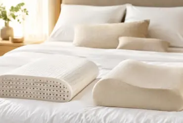 Comparación de una almohada de látex y una viscoelástica
